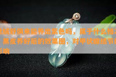 丝绒舒俱来能养出紫色吗，属于什么档次，黑皮养好后的效果图，对甲状腺结节的影响