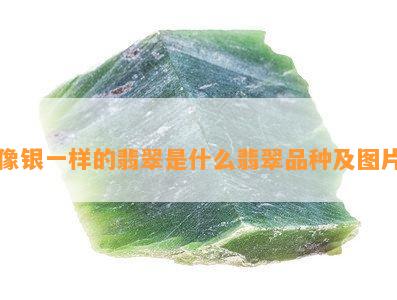 像银一样的翡翠是什么翡翠品种及图片