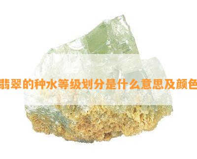 翡翠的种水等级划分是什么意思及颜色