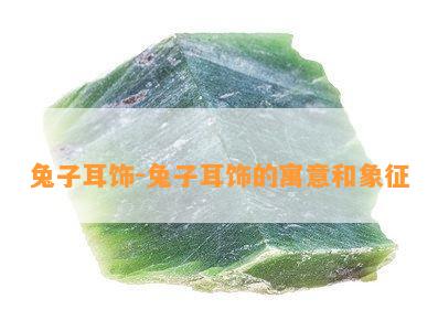 兔子耳饰-兔子耳饰的寓意和象征