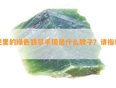 兜里的绿色翡翠手镯是什么牌子？请指教！