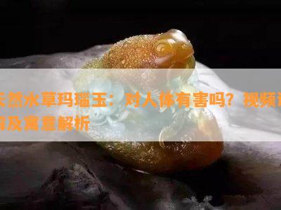 天然水草玛瑙玉：对人体有害吗？视频详解及寓意解析