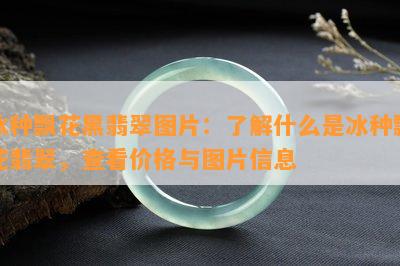 冰种飘花黑翡翠图片：熟悉什么是冰种飘花翡翠，查看价格与图片信息