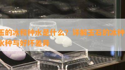 玉的冰和种水是什么？详解玉石的冰种、水种与好坏差异