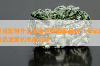 属猪配带什么玉石招财辟邪更好？专家解析最适宜的佩戴选择！