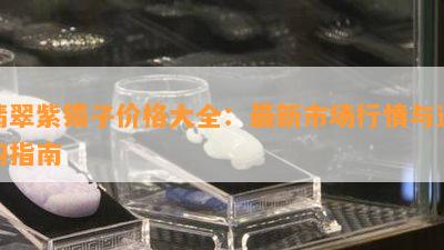 翡翠紫镯子价格大全：最新市场行情与选购指南