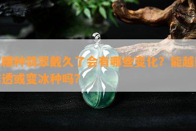 冰糯种翡翠戴久了会有哪些变化？能越戴越透或变冰种吗？