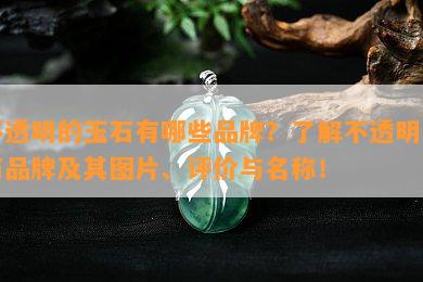 不透明的玉石有哪些品牌？熟悉不透明玉石品牌及其图片、评价与名称！