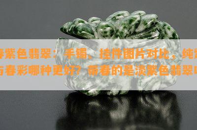 春紫色翡翠：手镯、挂件图片对比，纯紫与春彩哪种更好？带春的是淡紫色翡翠吗？