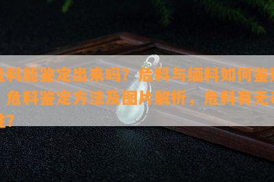 危料能鉴定出来吗？危料与缅料如何鉴别？危料鉴定方法及图片解析，危料有无性？