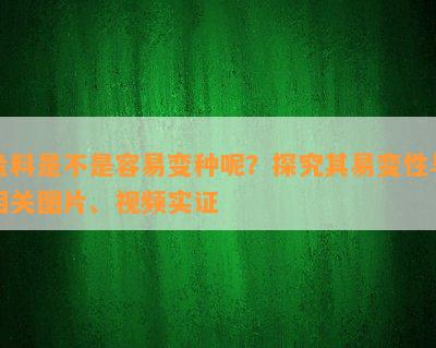 危料是不是容易变种呢？探究其易变性与相关图片、视频实证