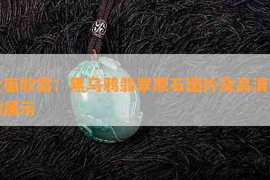 全面欣赏：黑乌鸦翡翠原石图片及高清手镯展示