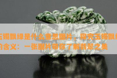 玉镯飘绿是什么意思图片，探究玉镯飘绿的含义：一张图片带你熟悉翡翠之美