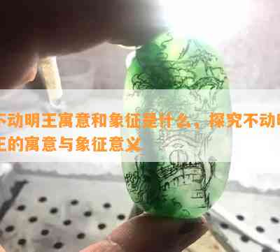 不动明王寓意和象征是什么，探究不动明王的寓意与象征意义