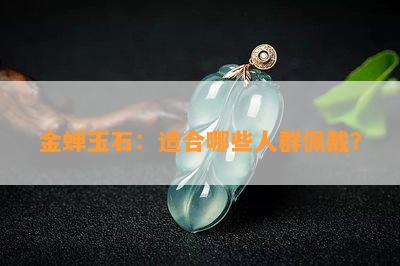 金蝉玉石：适合哪些人群佩戴？