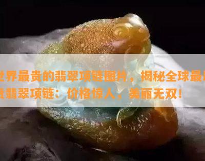 世界最贵的翡翠项链图片，揭秘全球最昂贵翡翠项链：价格惊人，美丽无双！