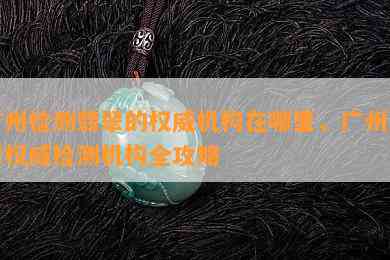 广州检测翡翠的权威机构在哪里，广州翡翠权威检测机构全攻略