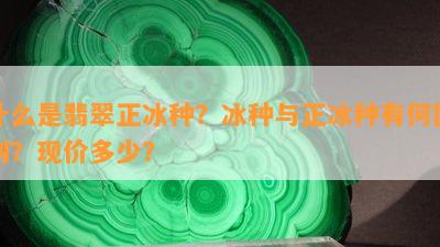 什么是翡翠正冰种？冰种与正冰种有何区别？现价多少？