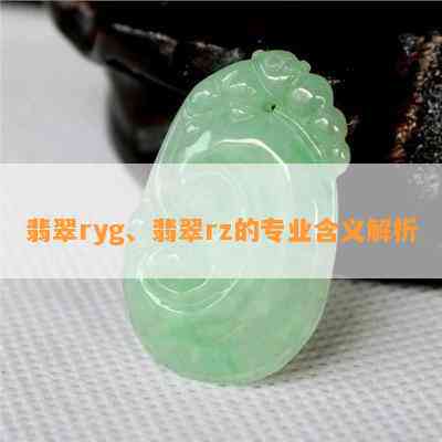 翡翠ryg、翡翠rz的专业含义解析