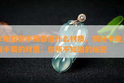 卡地亚假手镯都是什么材质，揭秘卡地亚假手镯的材质：你所不知道的秘密