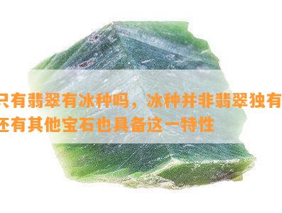 只有翡翠有冰种吗，冰种并非翡翠独有，还有其他宝石也具备这一特性