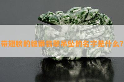 带翅膀的貔貅翡翠吊坠的名字是什么？