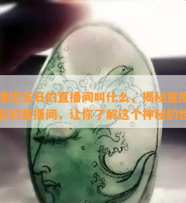 直播挖玉石的直播间叫什么，揭秘直播挖玉石的直播间，让你了解这个神秘的世界