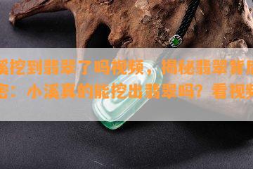 小溪挖到翡翠了吗视频，揭秘翡翠背后的秘密：小溪真的能挖出翡翠吗？看视频揭晓！