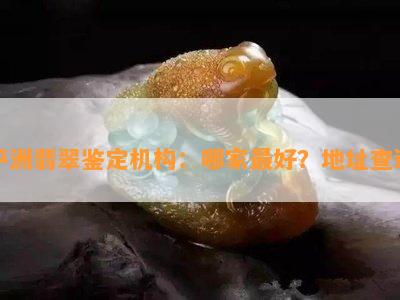 平洲翡翠鉴定机构：哪家更好？地址查询