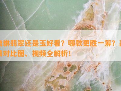 貔貅翡翠还是玉好看？哪款更胜一筹？高清对比图、视频全解析！