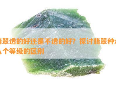 翡翠透的好还是不透的好？探讨翡翠种水八个等级的区别