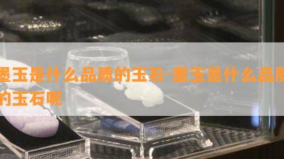 墨玉是什么品质的玉石-墨玉是什么品质的玉石呢