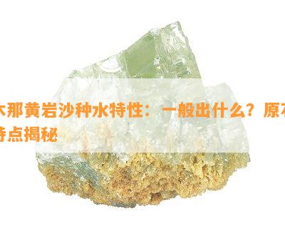 木那黄岩沙种水特性：一般出什么？原石特点揭秘