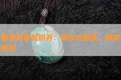 木那翡翠原石切开：揭示内部美，欣赏种水表现