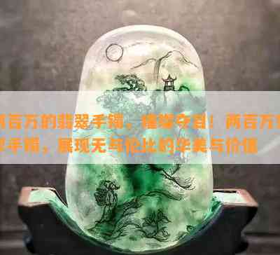 两百万的翡翠手镯，璀璨夺目！两百万翡翠手镯，展现无与伦比的华美与价值