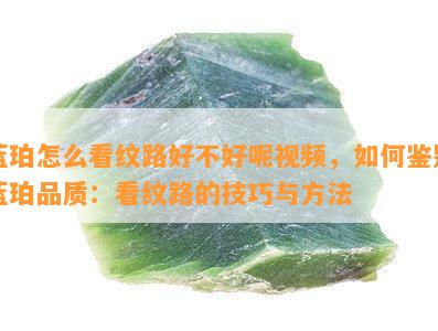 蓝珀怎么看纹路好不好呢视频，如何鉴别蓝珀品质：看纹路的技巧与方法