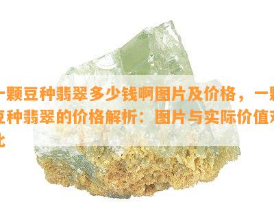 一颗豆种翡翠多少钱啊图片及价格，一颗豆种翡翠的价格解析：图片与实际价值对比